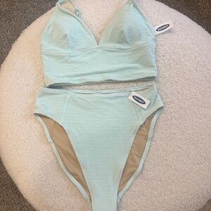 Old Navy Mint Textured Bikini Set